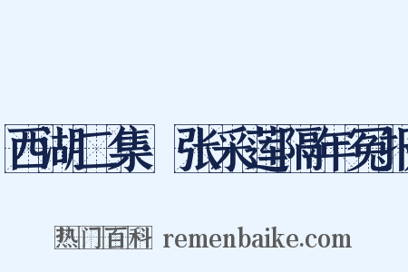 西湖二集·张采莲隔年冤报是什么意思的图片